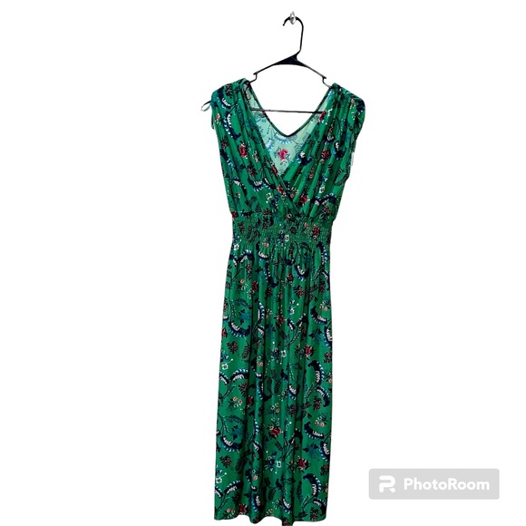 nwt Factories Connection womens Boho print green maxi dress size medium/large - Picture 1 of 5